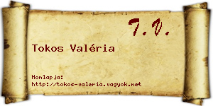 Tokos Valéria névjegykártya