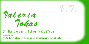 valeria tokos business card